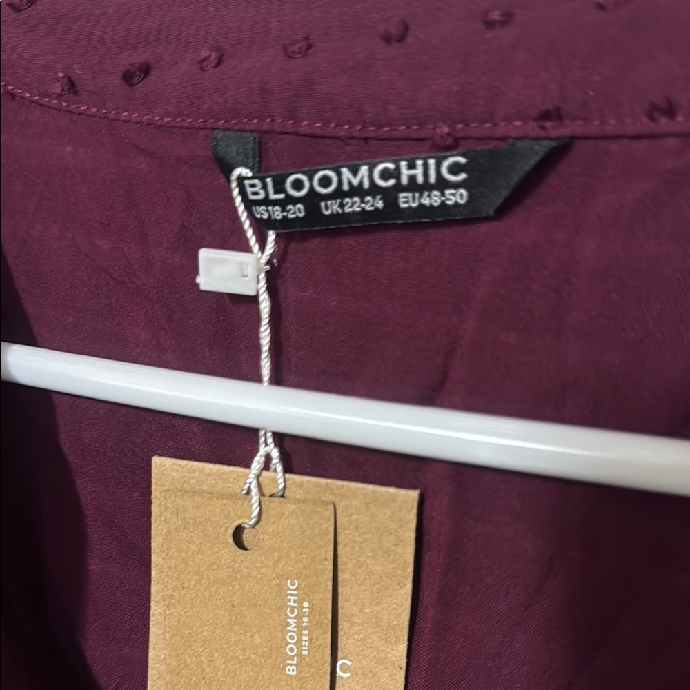 BloomChic Red Ribbed Relaxed Tunic - Picture 2 of 8
